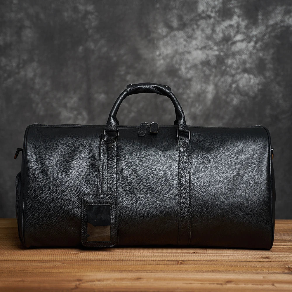 Sac de voyage cuir avec compartiment chaussures