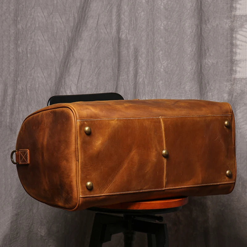 Sac de voyage femme cuir marron