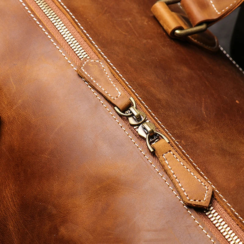 Sac de voyage femme cuir marron