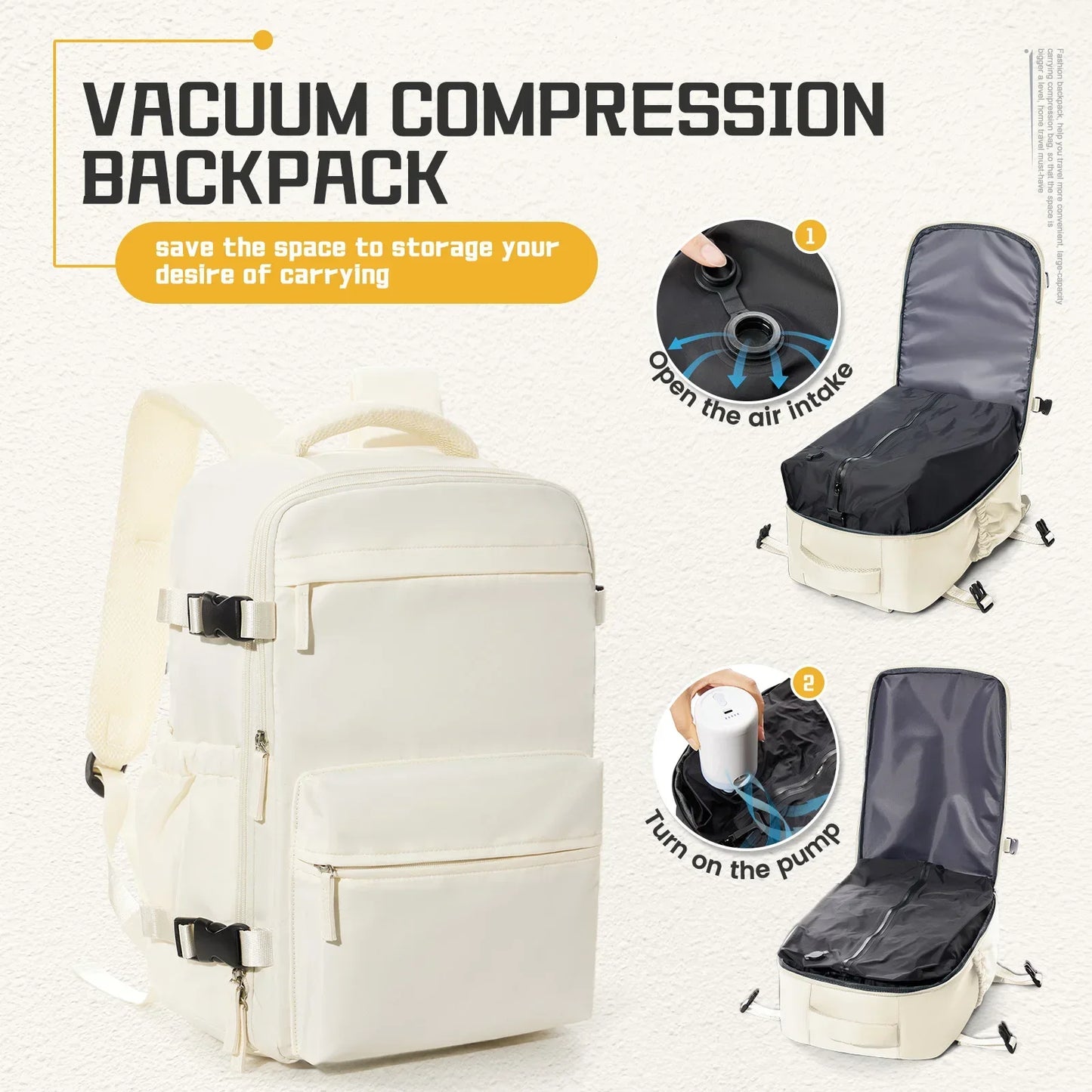 Sac a dos de voyage sous vide