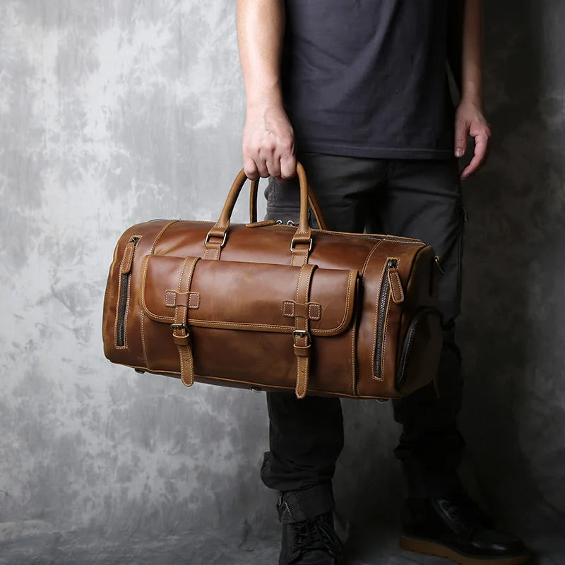 Sac de voyage ancien en cuir