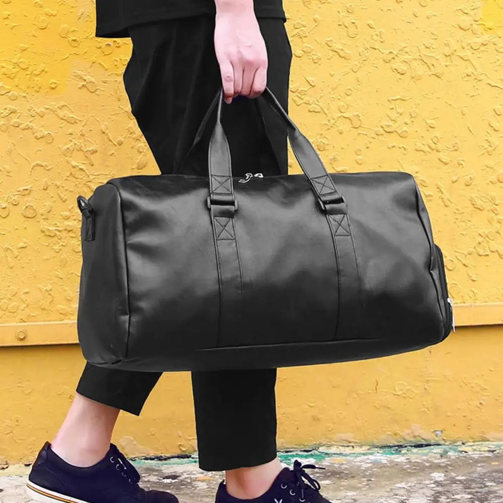 Sac de voyage femme noir cuir