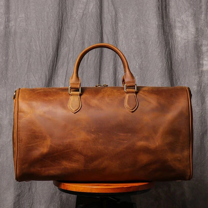 Sac de voyage femme cuir marron