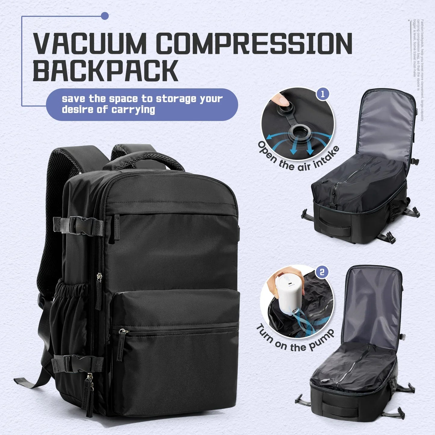Sac a dos de voyage sous vide