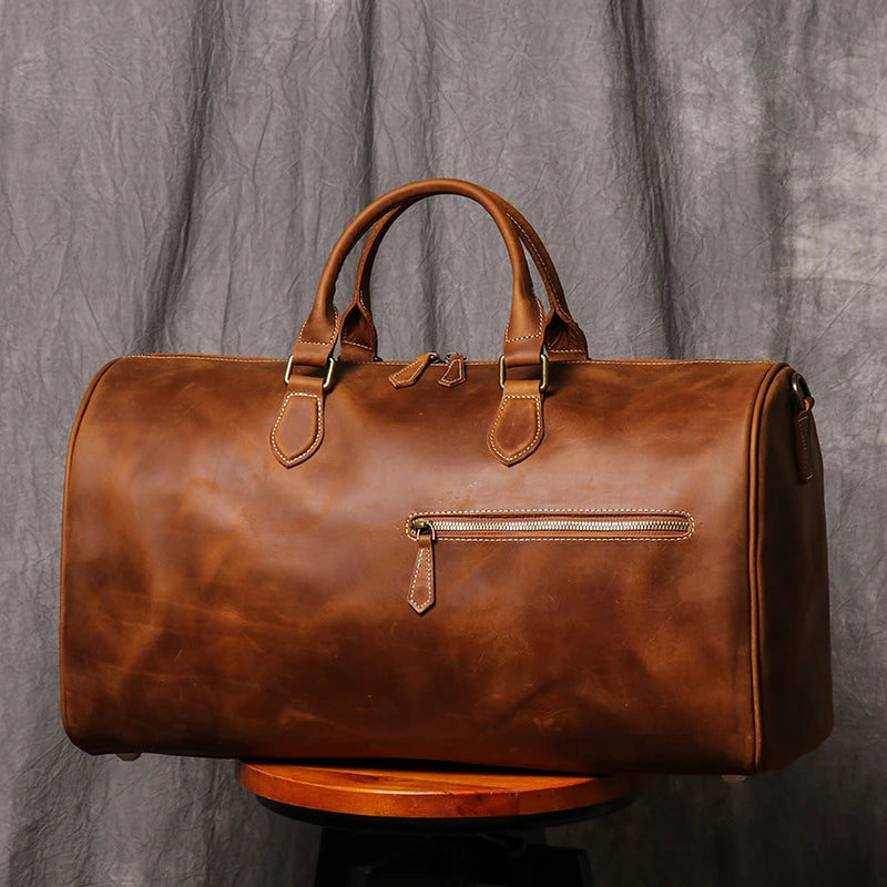 Sac de voyage femme cuir marron