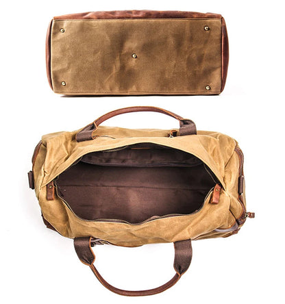 Sac de voyage toile et cuir