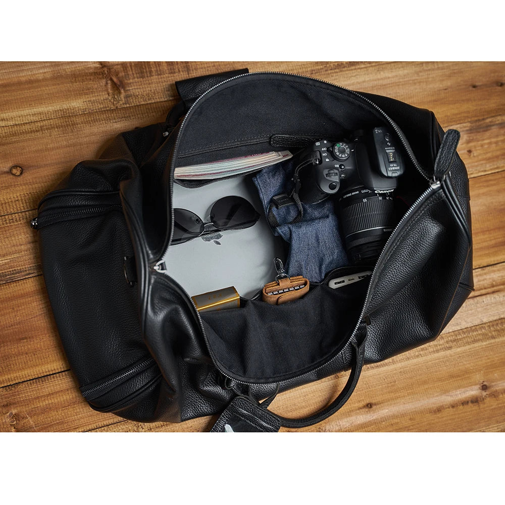 Sac de voyage cuir avec compartiment chaussures