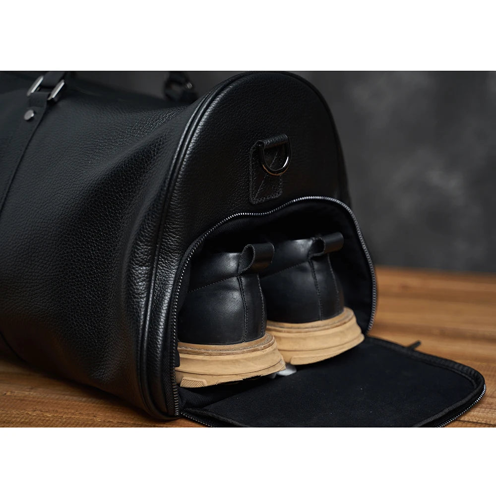 Sac de voyage cuir avec compartiment chaussures