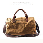 Sac de voyage toile et cuir