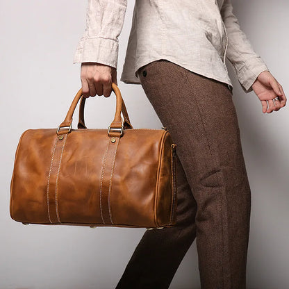 Sac de voyage homme cuir camel