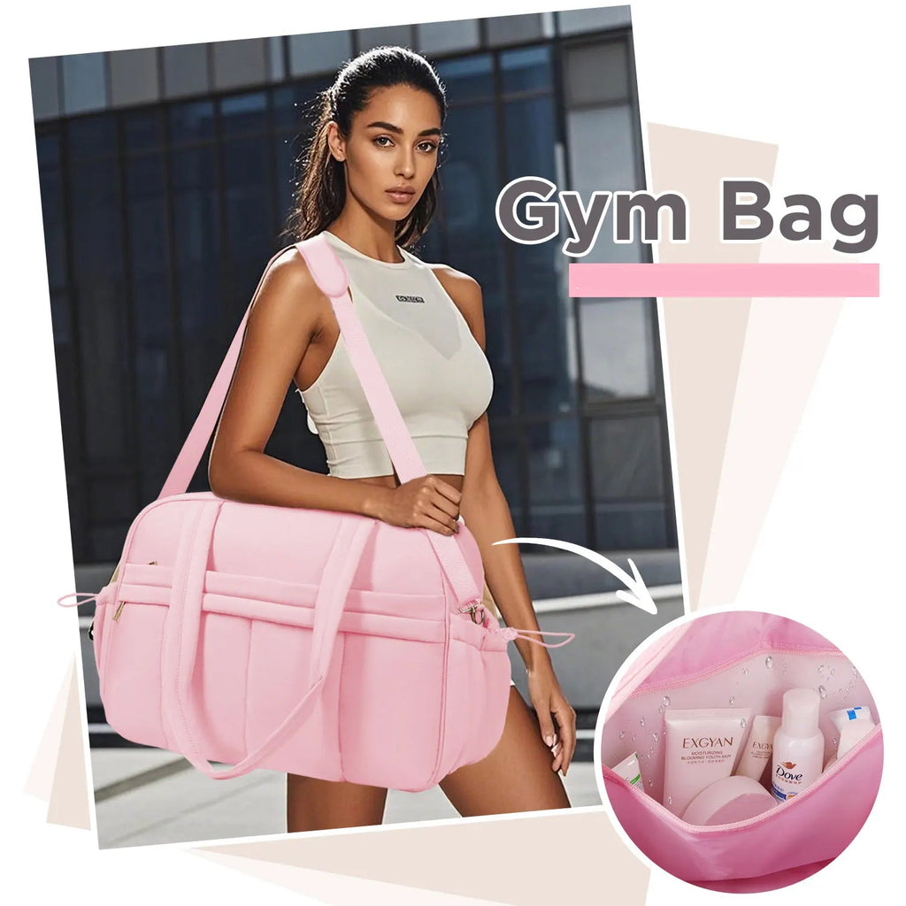 Sac de voyage rose pale