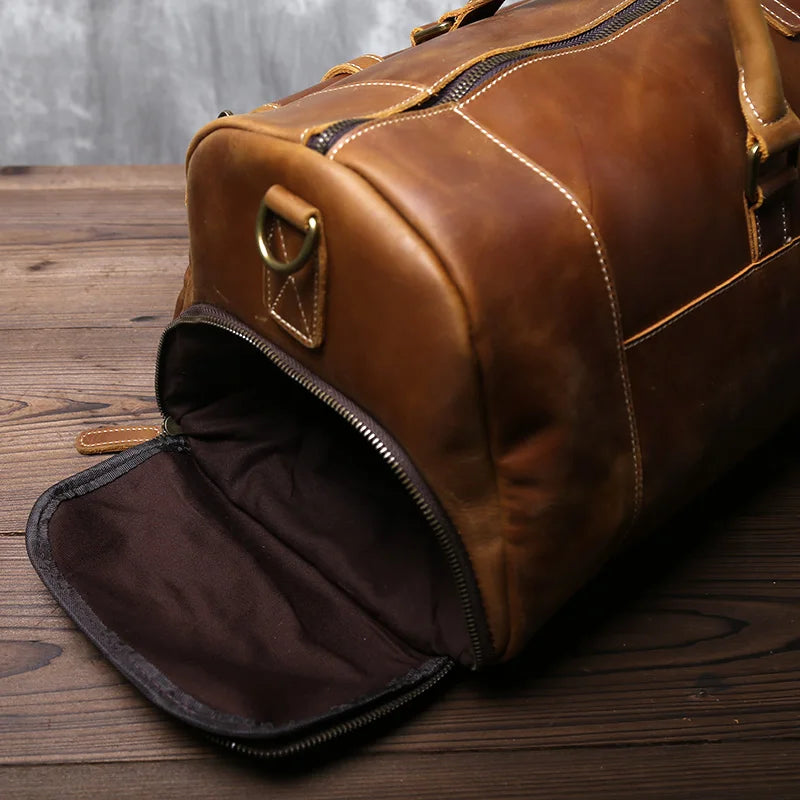 Sac de voyage ancien en cuir