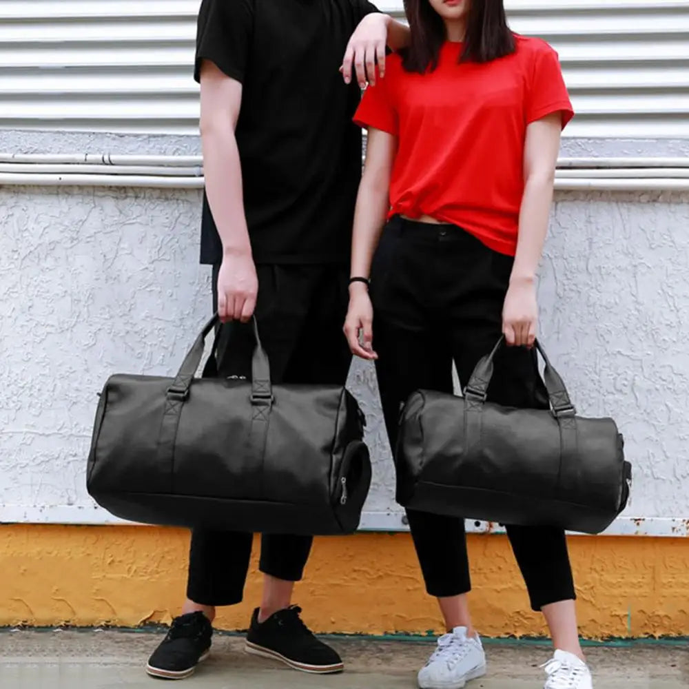 Sac de voyage femme noir cuir