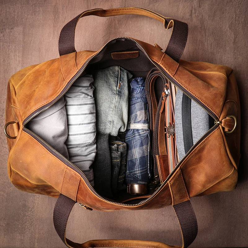 Sac de voyage homme cuir marron