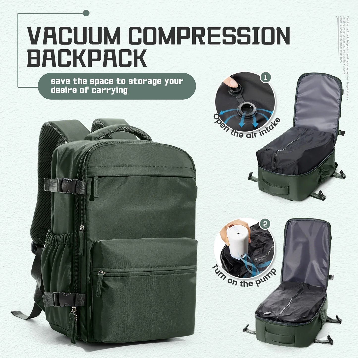 Sac a dos de voyage sous vide