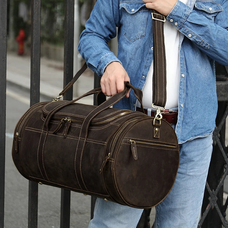 Grand sac de voyage homme cuir