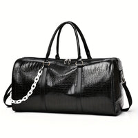 Sac voyage croco noir | Le-sac-du-voyageur.fr