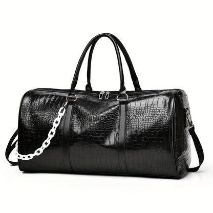 Sac voyage croco noir