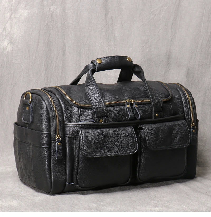 Sac de voyage cuir noir