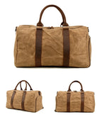 Sac de voyage homme toile et cuir