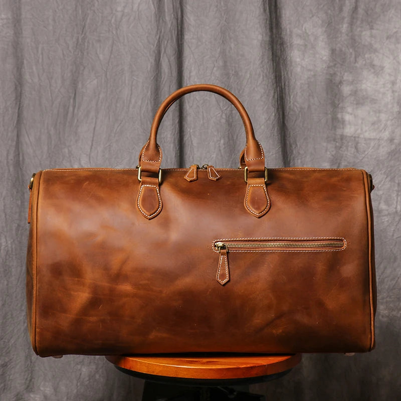 Sac de voyage femme cuir marron