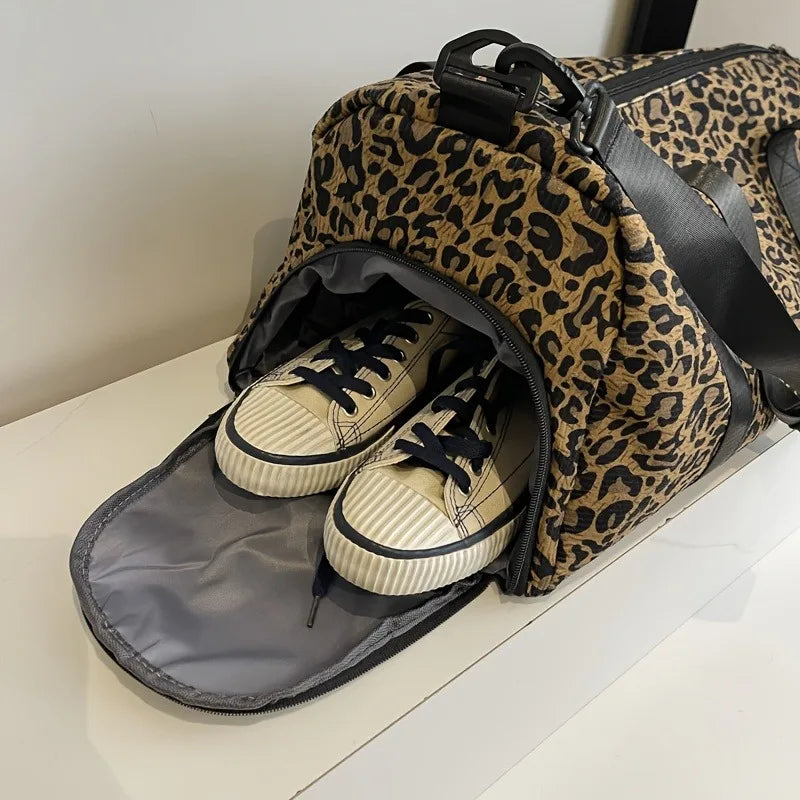 Sac de voyage femme leopard