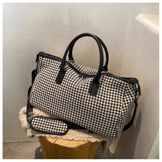 Sac de voyage noir et blanc
