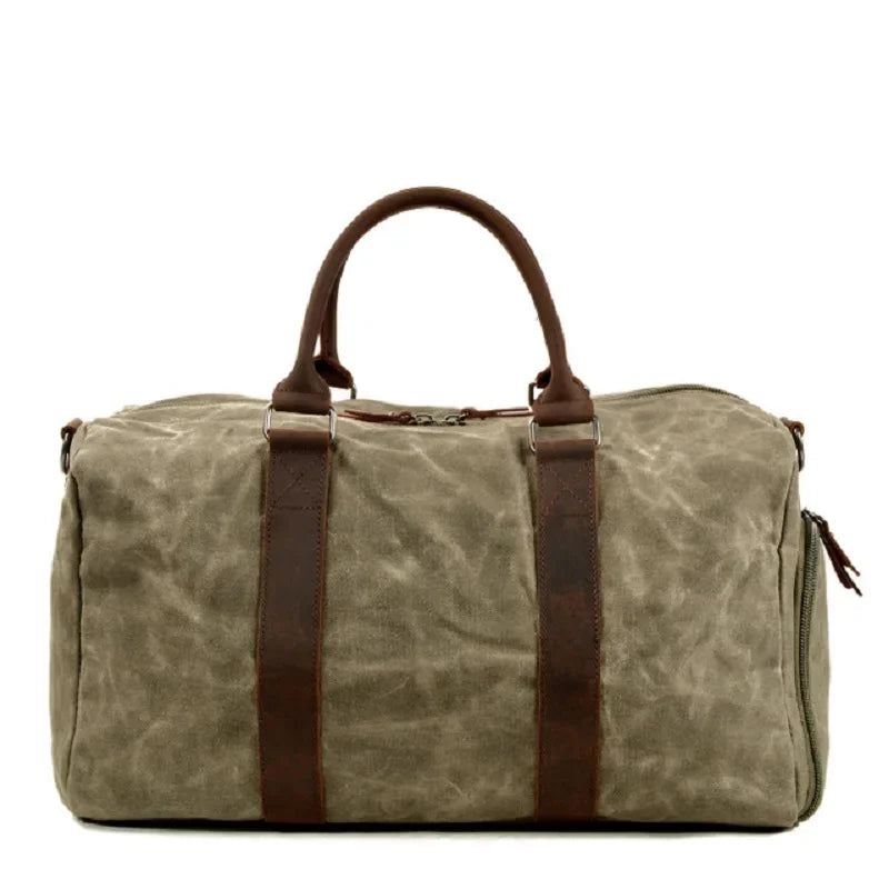 Sac de voyage homme toile et cuir