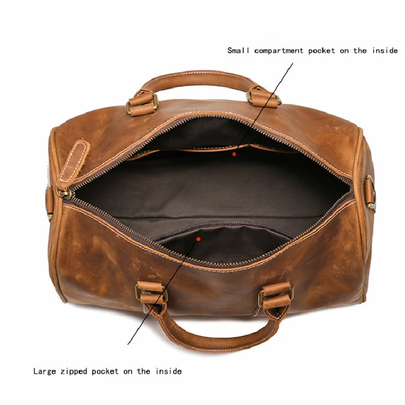 Sac de voyage homme cuir camel