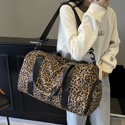 Sac de voyage femme leopard