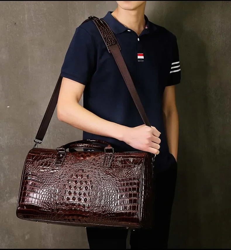 Sac voyage crocodile