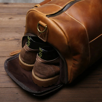 Sac de voyage ancien en cuir
