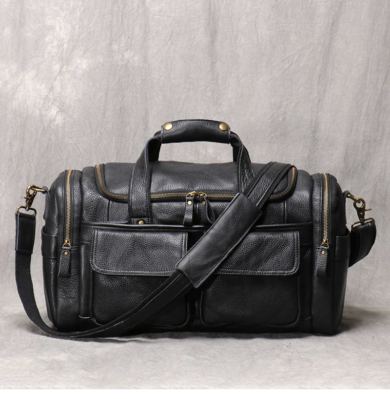 Sac de voyage cuir noir