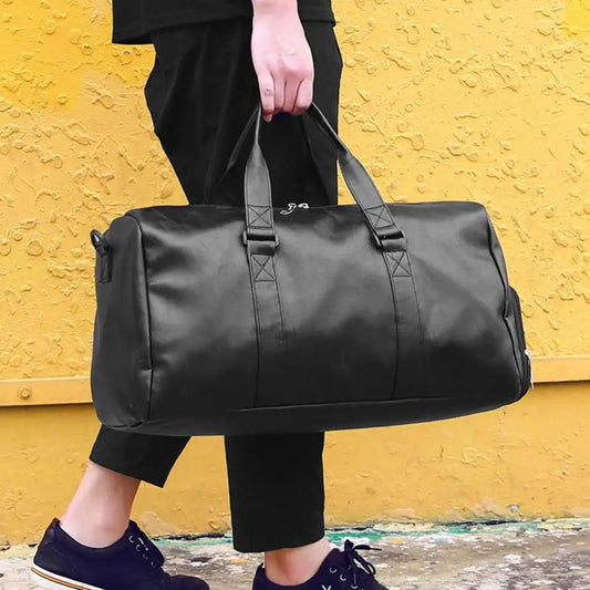 Sac de voyage femme noir cuir