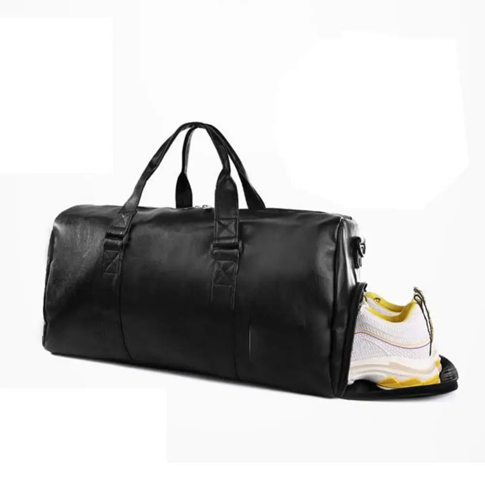Sac de voyage femme noir cuir