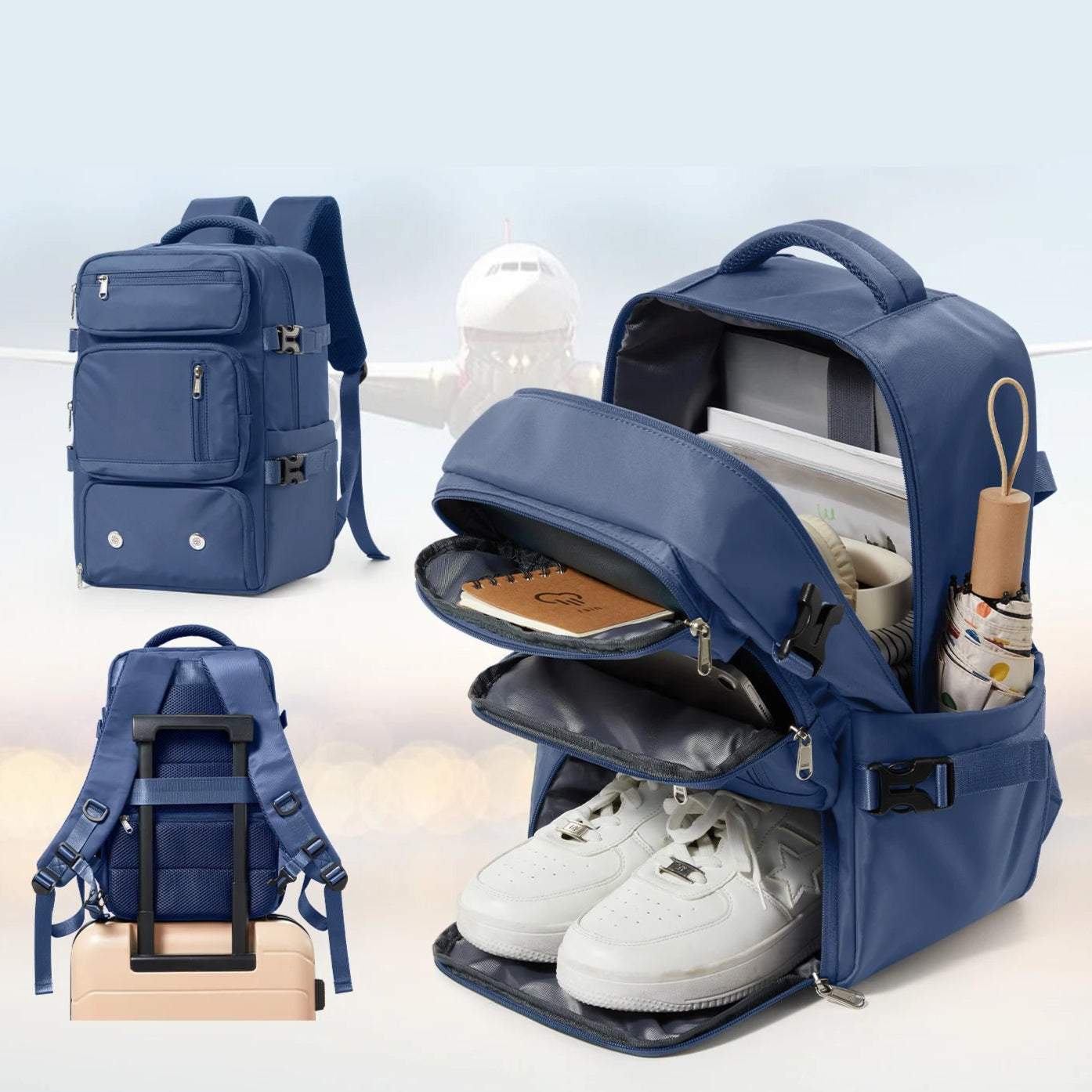 Sac à dos cabine avion 40x20x25