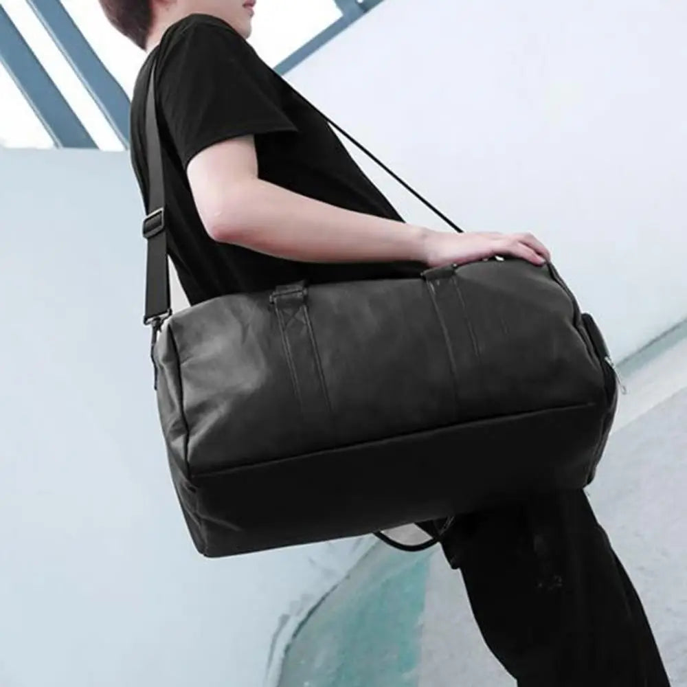 Sac de voyage femme noir cuir