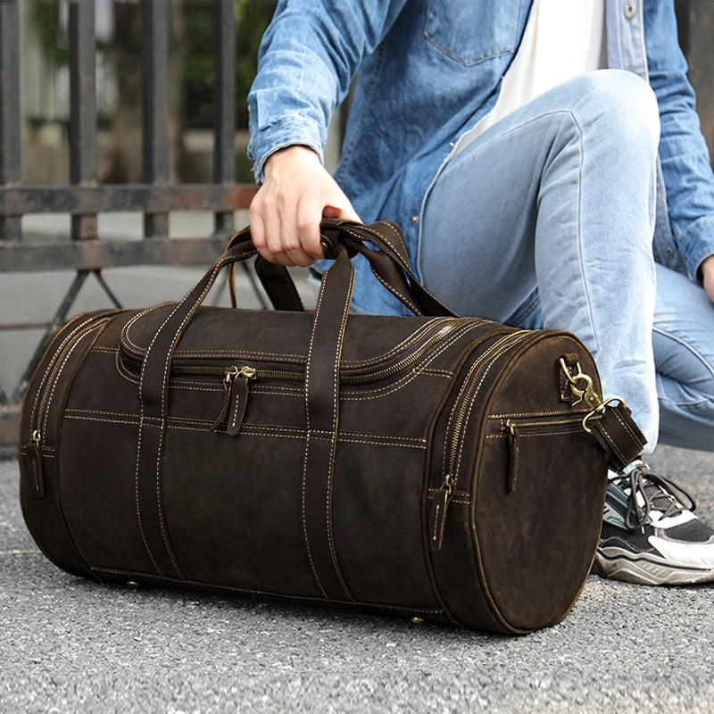 Grand sac de voyage homme cuir