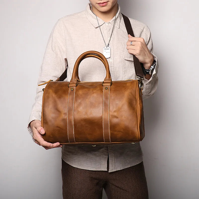 Sac de voyage homme cuir camel
