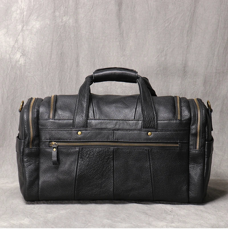 Sac de voyage cuir noir