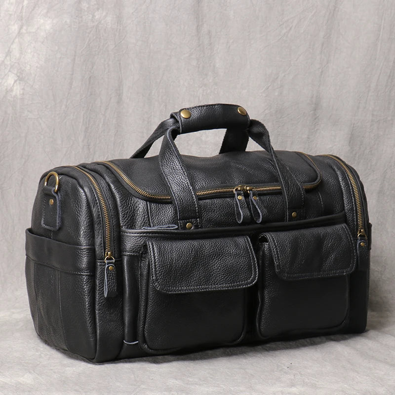 Sac de voyage cuir noir