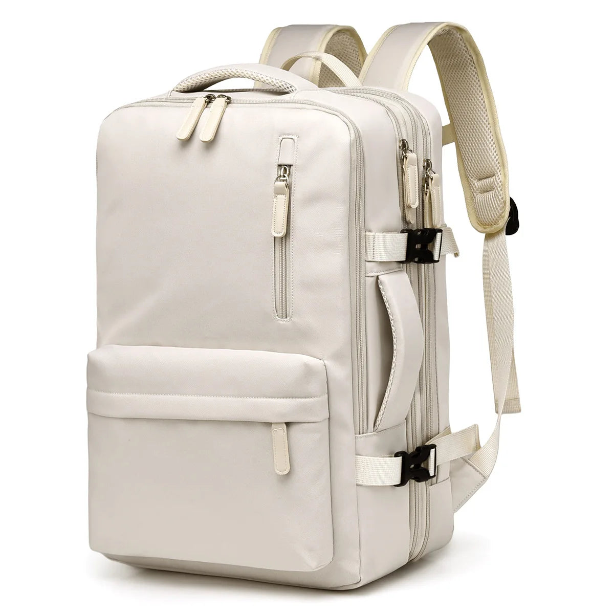 Sac à dos voyage avion extensible — Beige